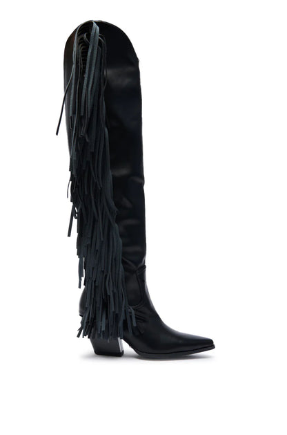 Western Boots with Fringe Details