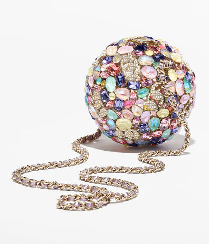 Gemstone And Pearl Spherical Evening Bag