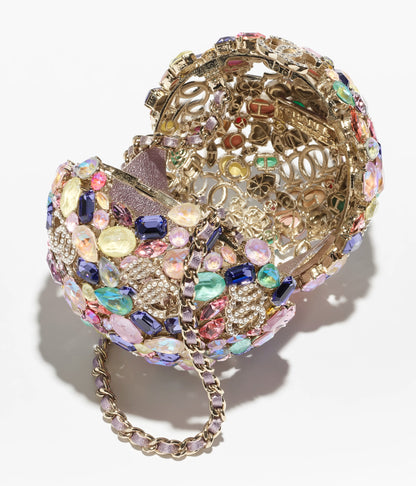 Gemstone And Pearl Spherical Evening Bag