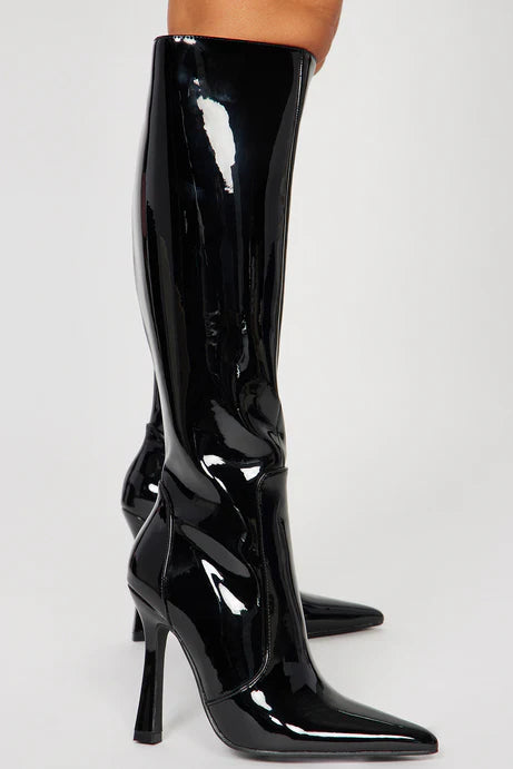 Big City Girl Knee High Heeled Boots