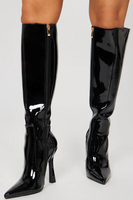 Big City Girl Knee High Heeled Boots