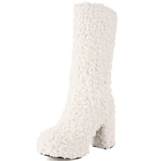 Women's Mid-Calf Fluffy Boots