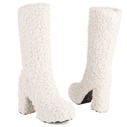 Women's Mid-Calf Fluffy Boots