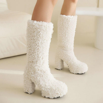 Women's Mid-Calf Fluffy Boots