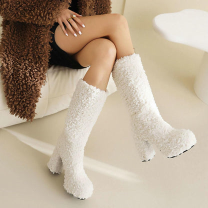 Women's Mid-Calf Fluffy Boots
