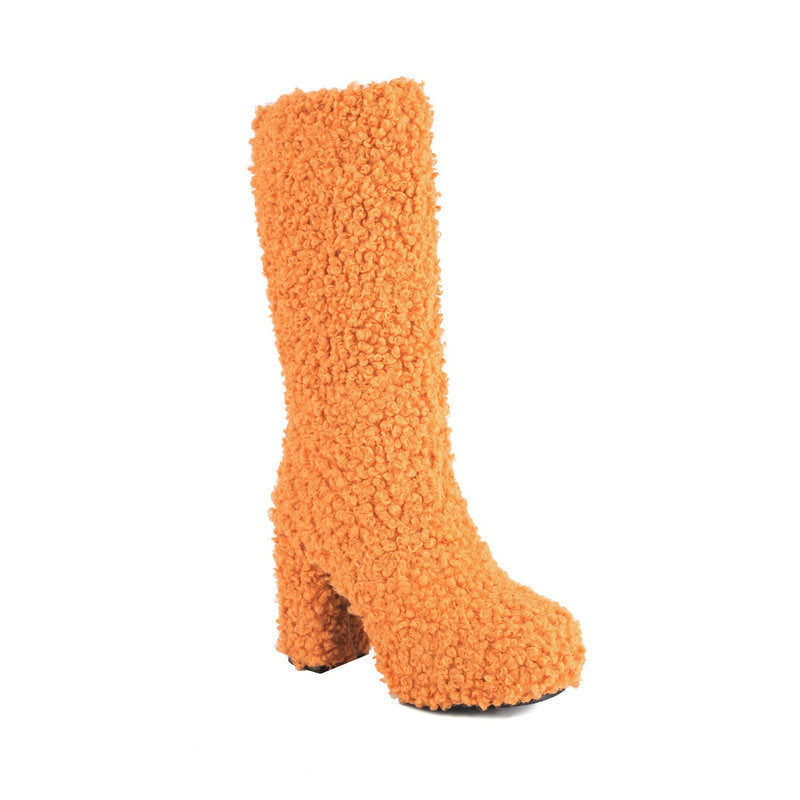 Women's Mid-Calf Fluffy Boots