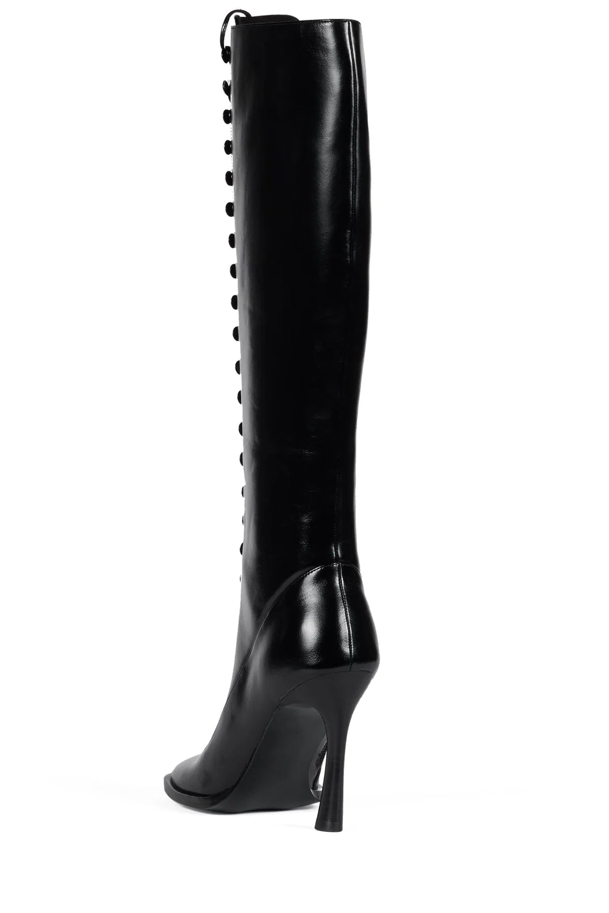 Square Toe Lace Up Knee High Boots