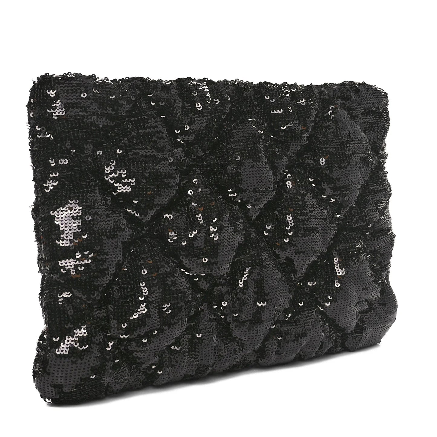 Sequins Quilted Large Clutch