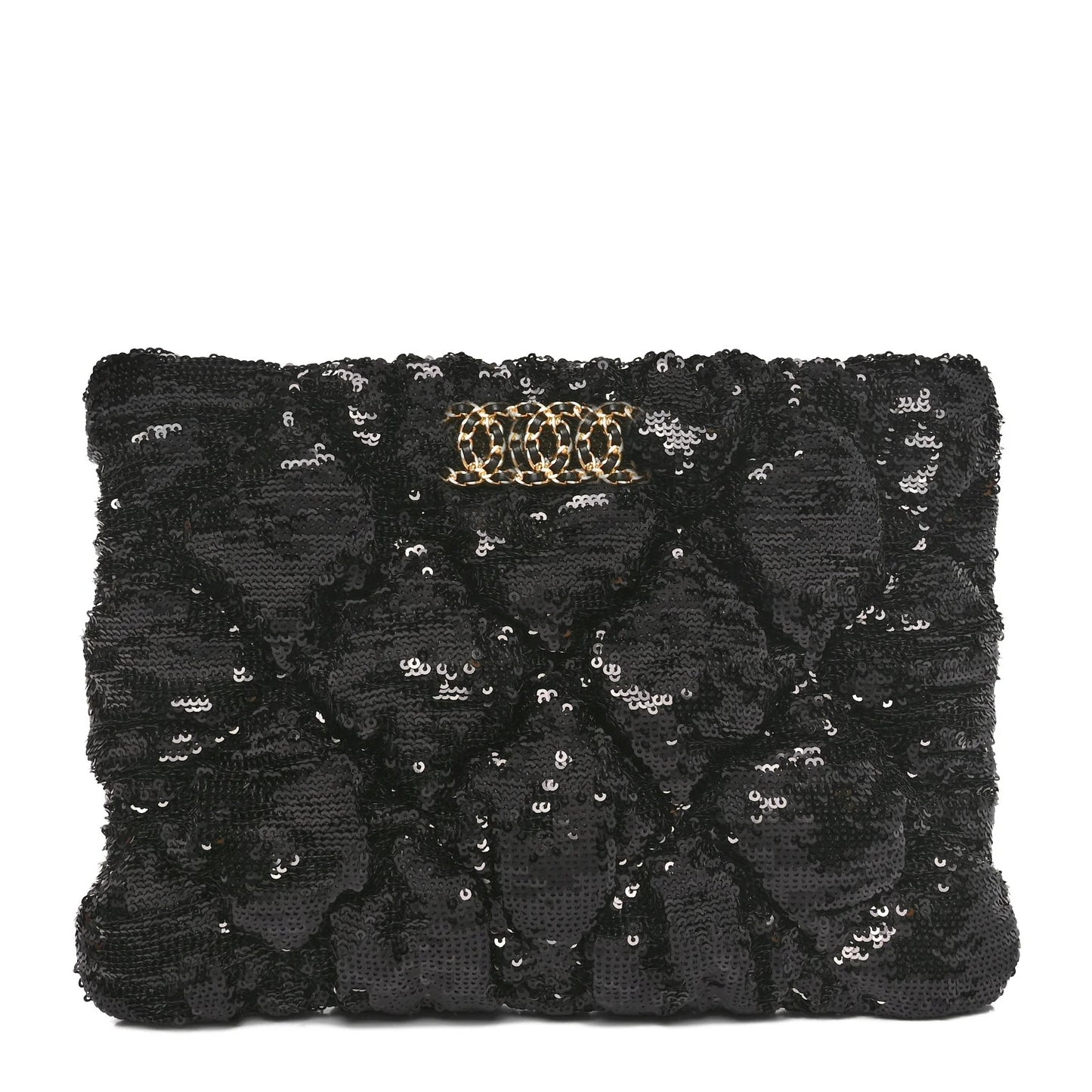 Sequins Quilted Large Clutch