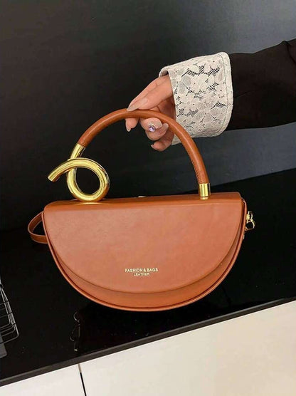 Stylish Solid Color Handbag/Crossbody Bag