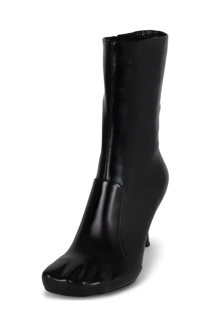 Embossed Toes Mid-calf Stiletto Boots