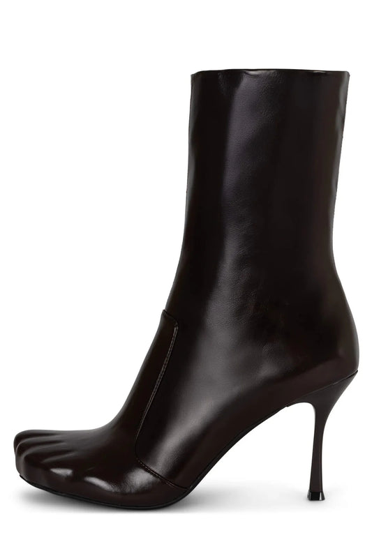 Embossed Toes Mid-calf Stiletto Boots