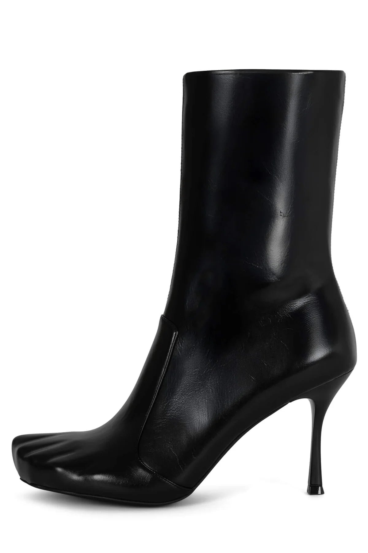 Embossed Toes Mid-calf Stiletto Boots