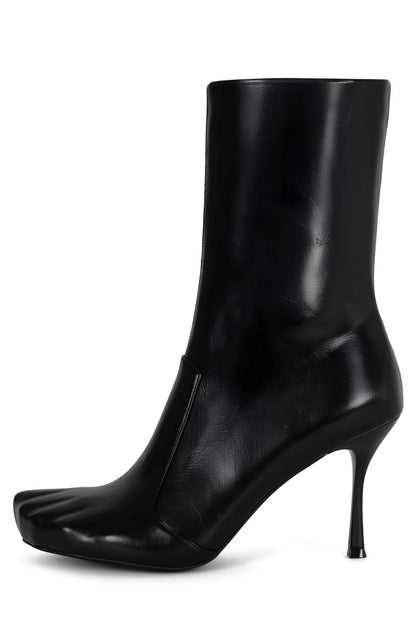 Embossed Toes Mid-calf Stiletto Boots