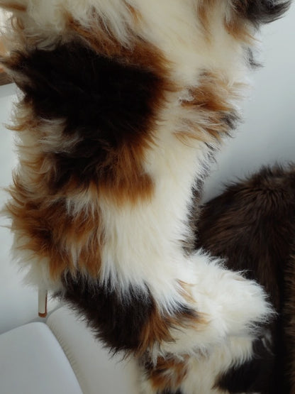 Cow Print Faux Fur Pointed-toe Stiletto Boots