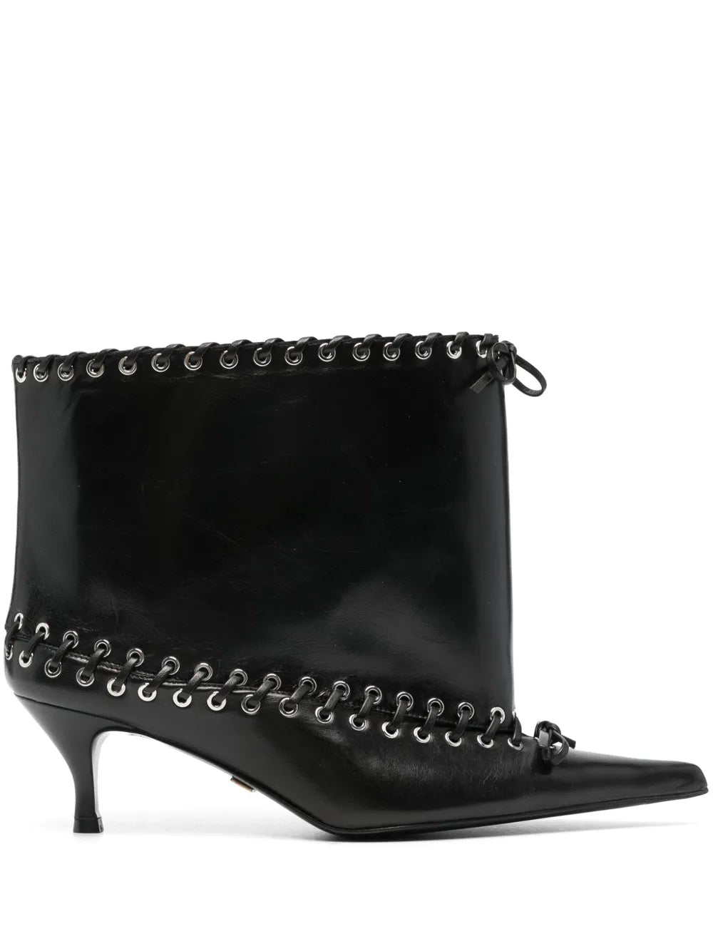 Eyelet-Straps Ankle Boots