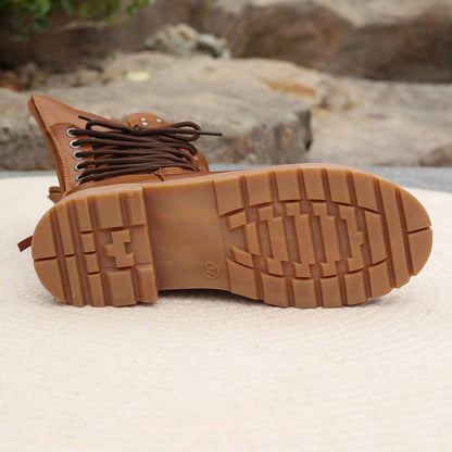 Women's Retro Western Cowboy Mid-Calf Boots