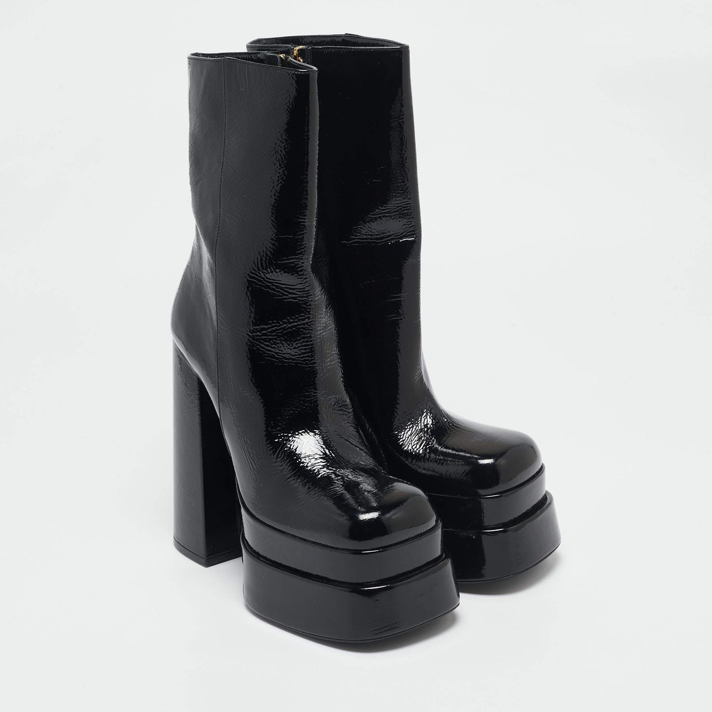 Double Platform Leather Boots