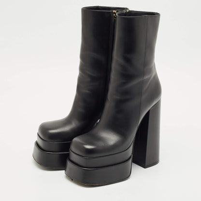 Double Platform Leather Boots