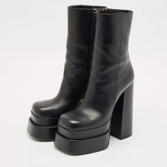 Double Platform Leather Boots