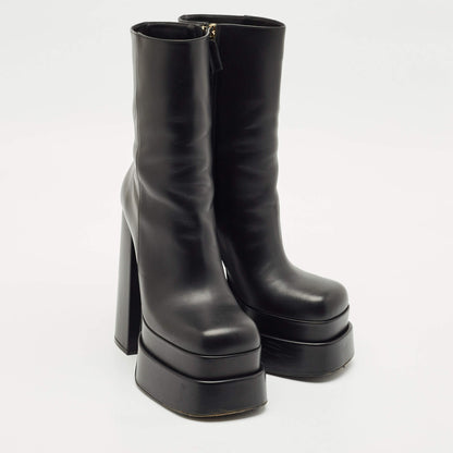 Double Platform Leather Boots