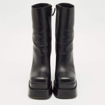 Double Platform Leather Boots
