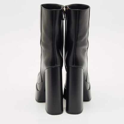 Double Platform Leather Boots