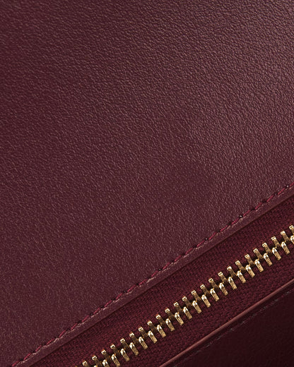 Quilted Patent Leather Chain Pouch