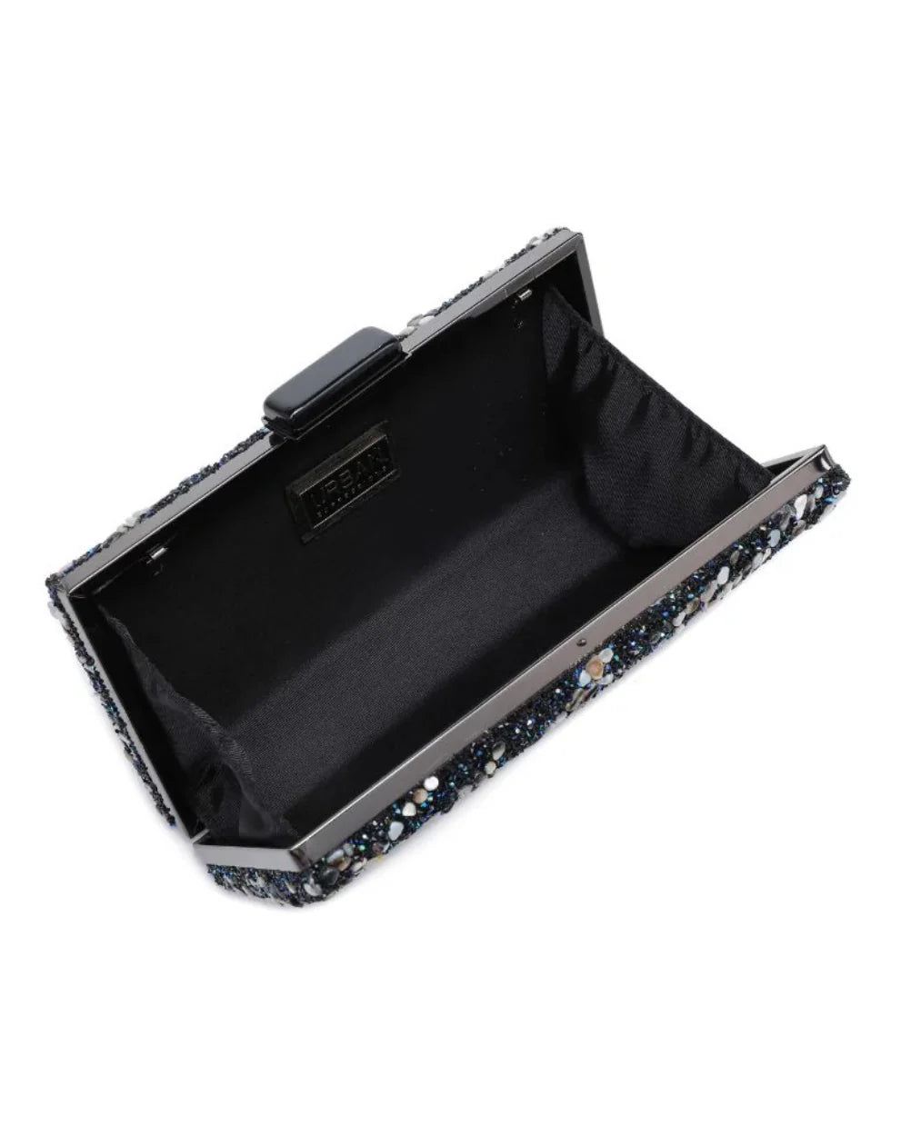 Stormy Sequined Rhinestone Clasp Clutch