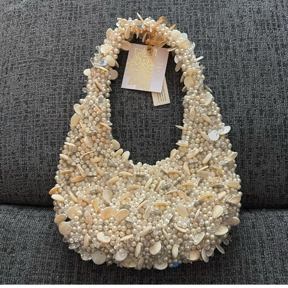 Shells And Pearls Beaded Purse