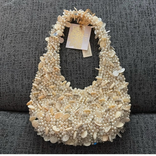 Shells And Pearls Beaded Purse