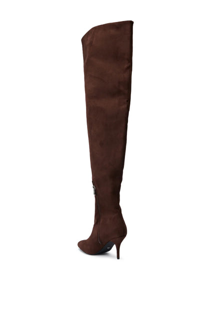 Suede Over-the-knee Stiletto Boots