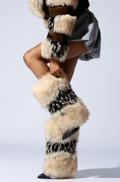 Multi Fur Stiletto Boots