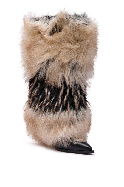 Multi Fur Stiletto Boots
