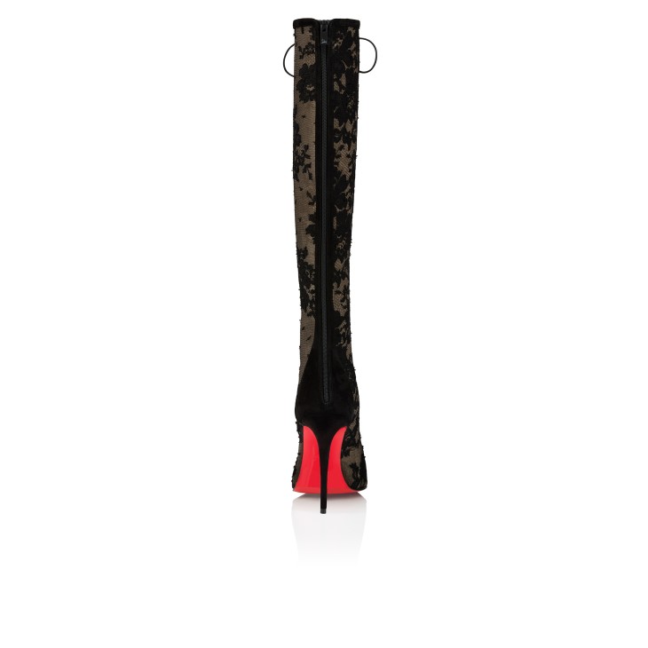 Lace Knee-High Stiletto Boots