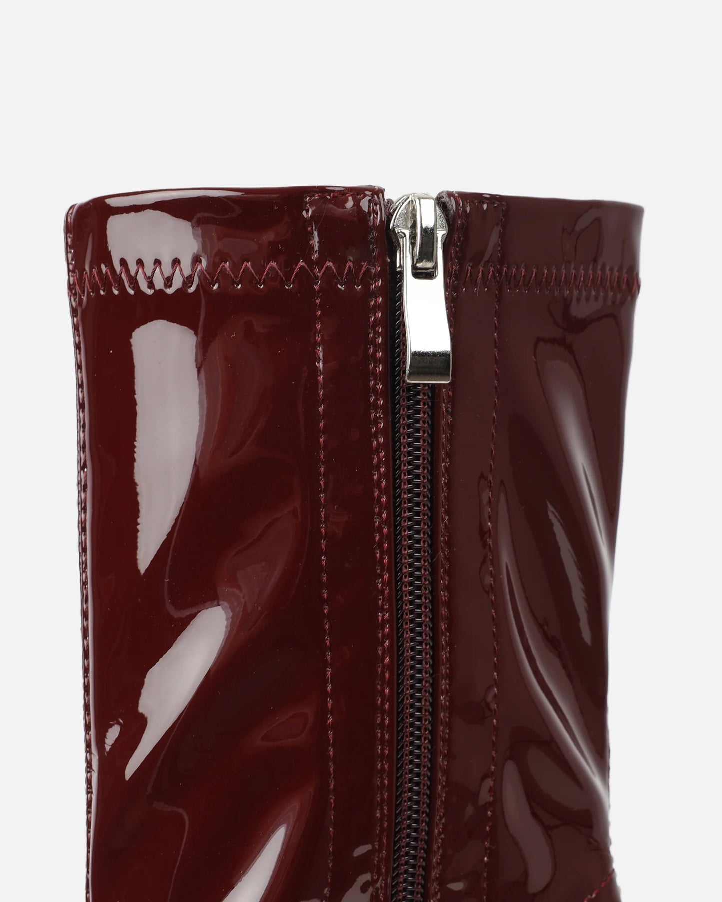 Red Patent Leather Pointed Stiletto Ankle Boots