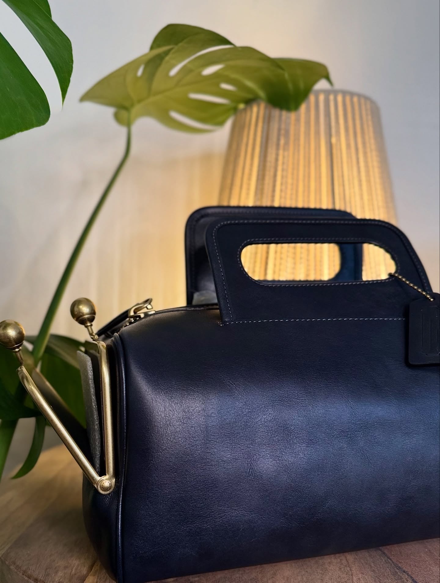 Double Entry Satchel Bag