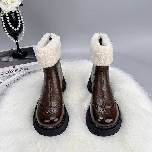 Fleece Chelsea Ankle Boots