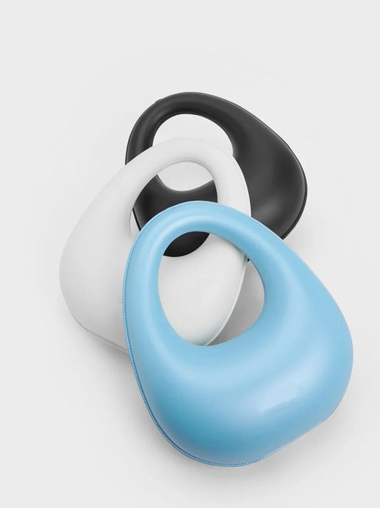 Sculptural Top Handle Moon Bag