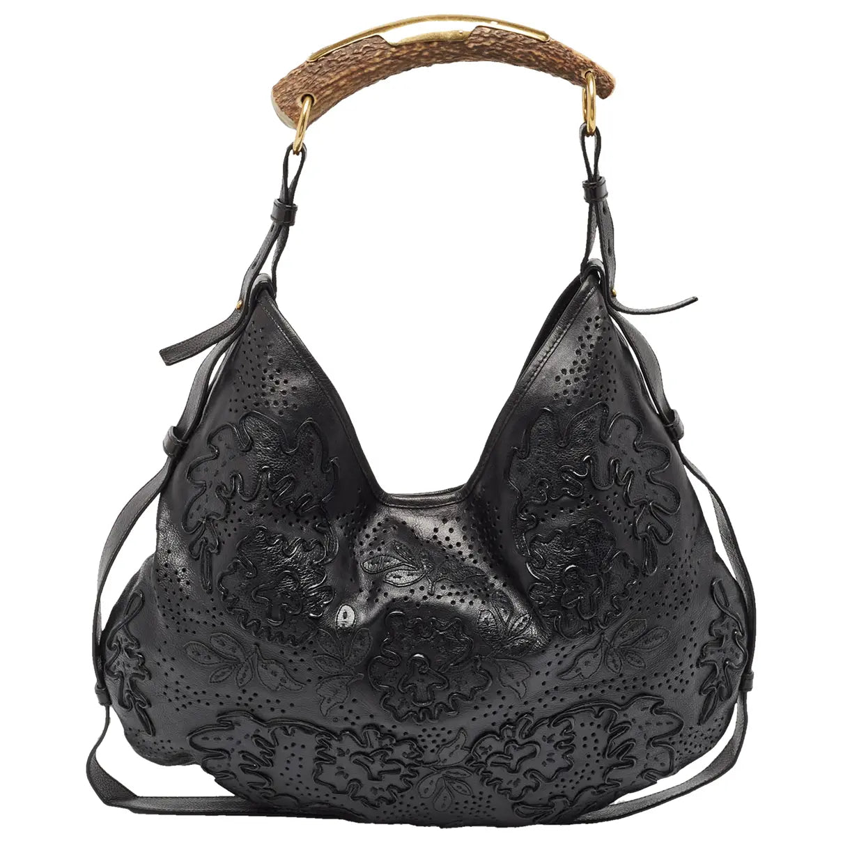 Black Carved Handbag