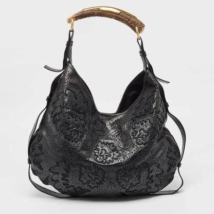 Black Carved Handbag