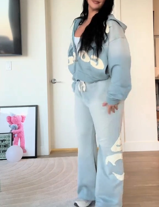 Sweat Jacket Oversized Outfit 2pcs