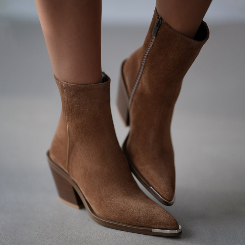 Pointed-Toe Ankle Boots
