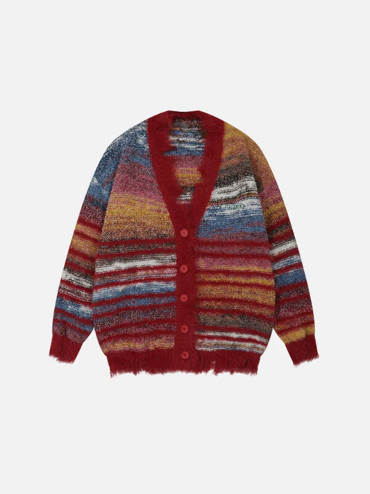 Fringed Knit Coat