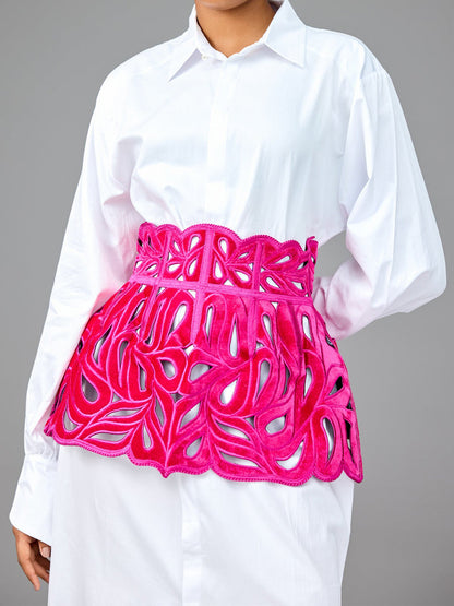 Fasion Zip Up Peplum Belt Skirts
