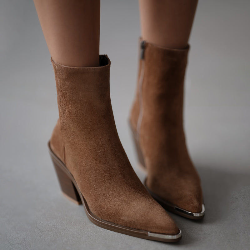 Pointed-Toe Ankle Boots