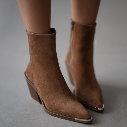 Pointed-Toe Ankle Boots