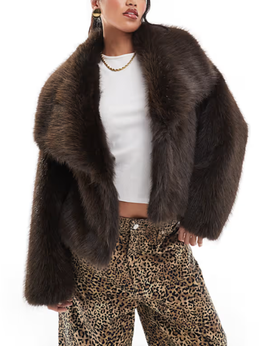 Faux Fur Plush Coat