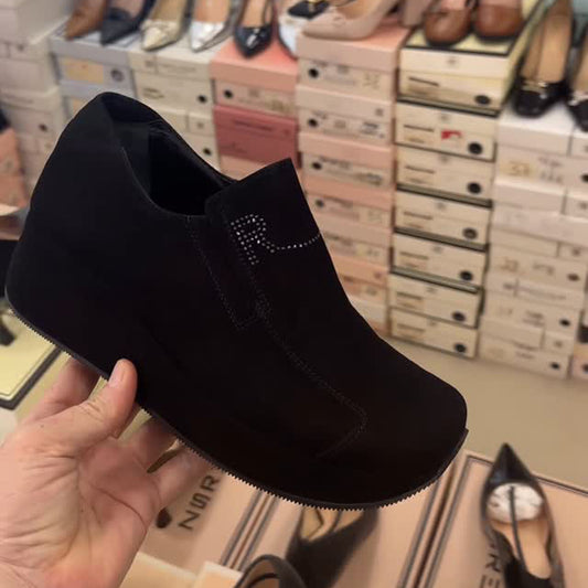 Rhinestone Sparkle Platform Round Toe Shoes