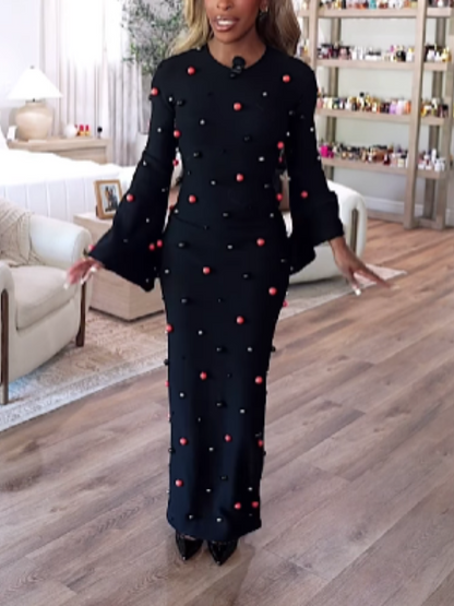 Round Neck Black Dress